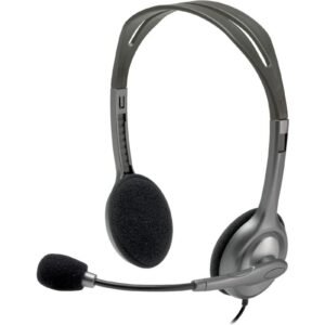 Logitech Stereo Headset H111 | Noise-Cancelling Microphone, 3.5mm Audio Jack, Adjustable Headband, Multi-Device Compatibility